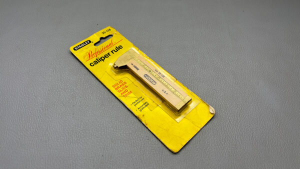Stanley Caliper Slide Rule With Brass Slide In Top Condition Pocket Sized