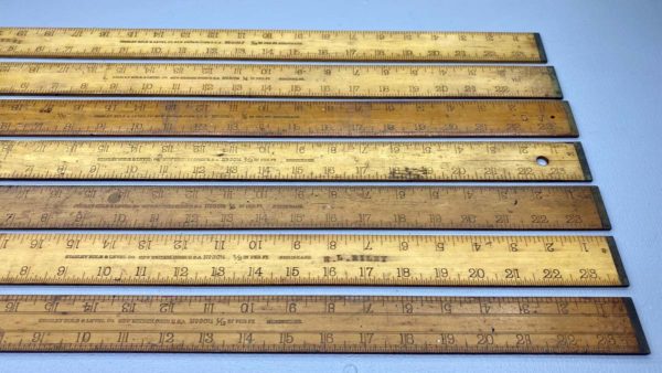 Stanley Rule & Level Shrinkage Rule Set Measuring 1/12, 1/10, 1/8, 3/32, 3/16, 1/4 and 5/16" In Good Condition