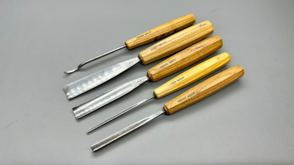 Pfeil Swiss Made Chisels In Top Condition Sizes 5-25mm 15-6mm 2-3mm and 11-3.5mm