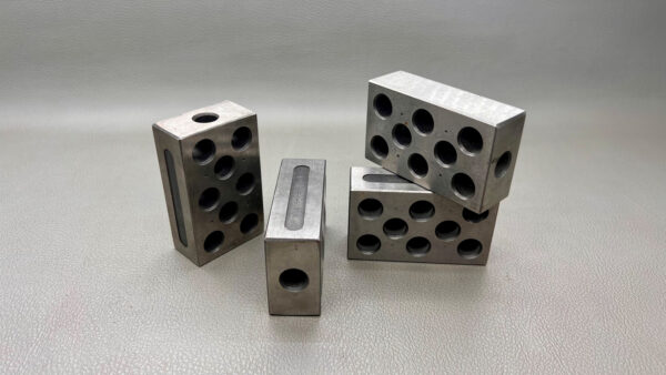 Four 123 Blocks 83mm x 50 x 27mm In Good Condition Used on Milling Tables for Spacings. Accurately made...